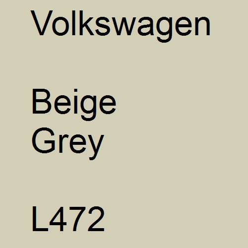 Volkswagen, Beige Grey, L472.